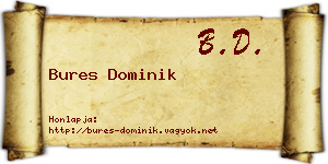 Bures Dominik névjegykártya